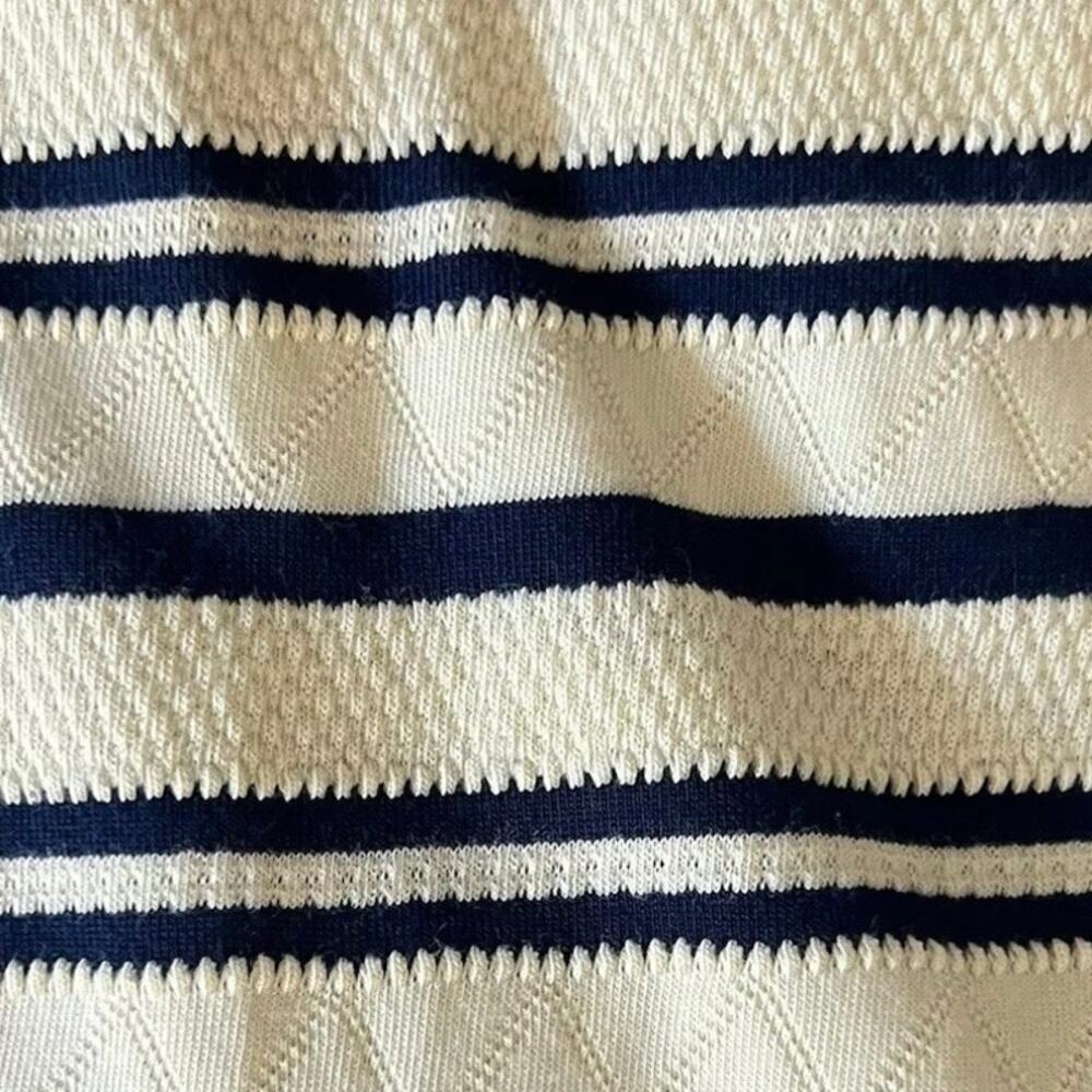 J. Crew Factory Navy Ivory Stripe Sleeveless Fit & Flare Dress Size M
Preppy - Picture 6 of 7